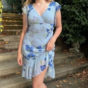 Teeze Me Blue Floral Mini Dress